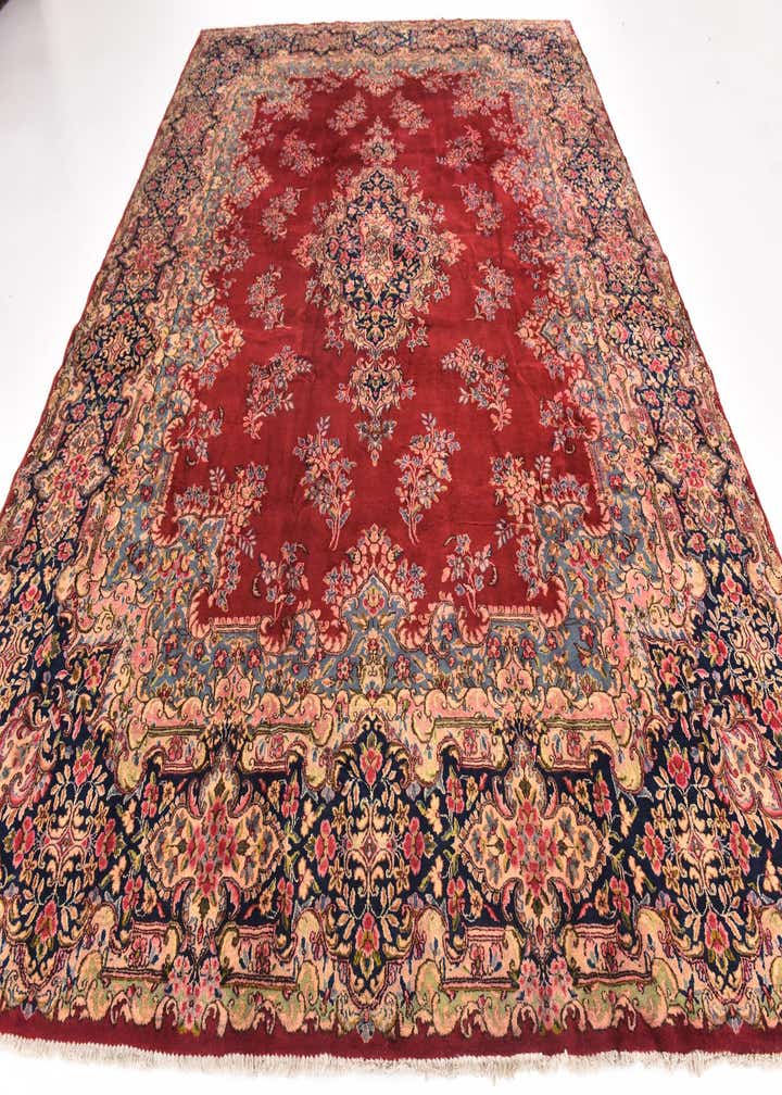 9' 10 x 13' Hand Knotted Kerman Persian Wool Rug
