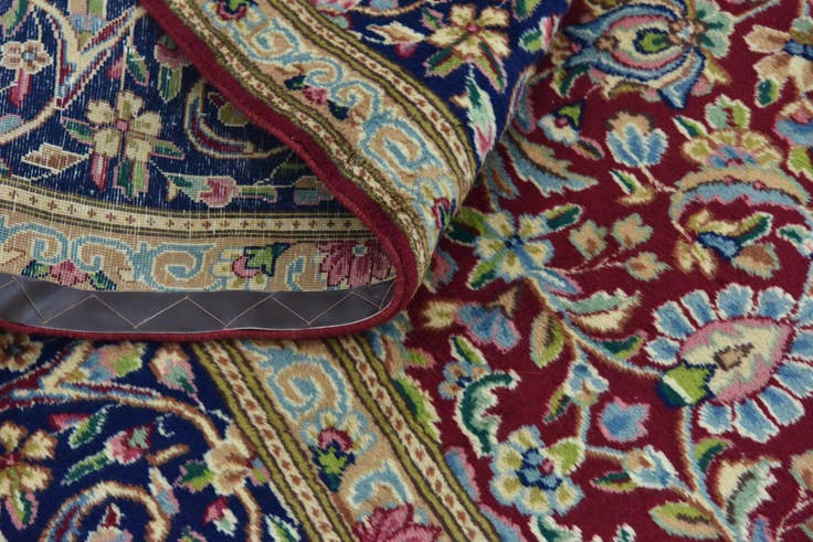 Detail image of 9' 9 x 13' 4 Hand Knotted Kerman Persian Wool Rug