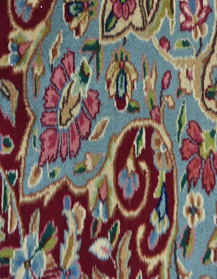 Detail image of 9' 9 x 13' 4  Hand Knotted Kerman Persian Wool Rug