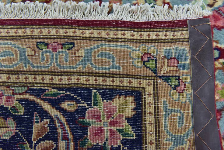 Detail image of 9' 9 x 13' 4 Hand Knotted Kerman Persian Wool Rug
