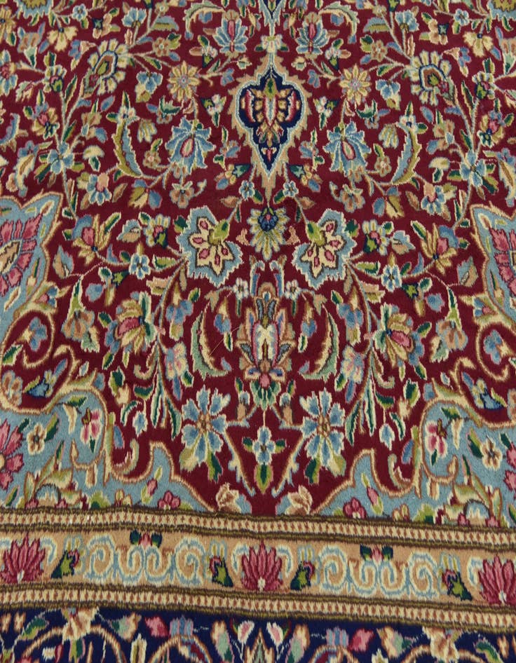 Detail image of 9' 9 x 13' 4  Hand Knotted Kerman Persian Wool Rug