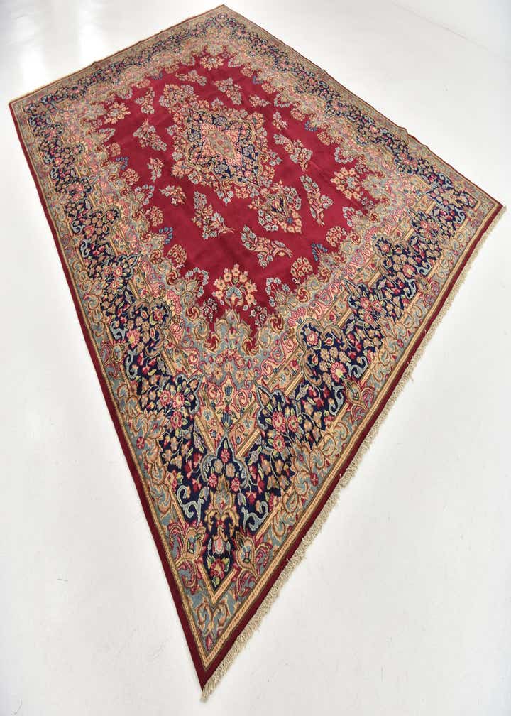 10' x 13' 3 Hand Knotted Kerman Persian Wool Rug