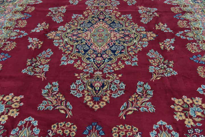 10' x 13' 3 Hand Knotted Kerman Persian Wool Rug