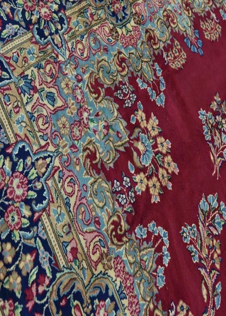 10' x 13' 3 Hand Knotted Kerman Persian Wool Rug