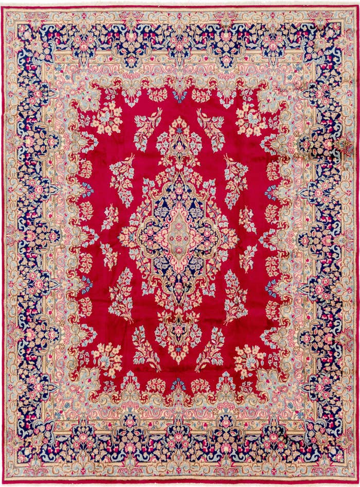 Detail image of 10' x 13' 3 Hand Knotted Kerman Persian Wool Rug
