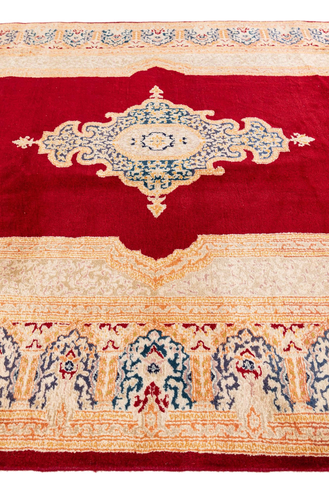 6' 5 x 9' 5 Hand Knotted Kerman Wool Rug