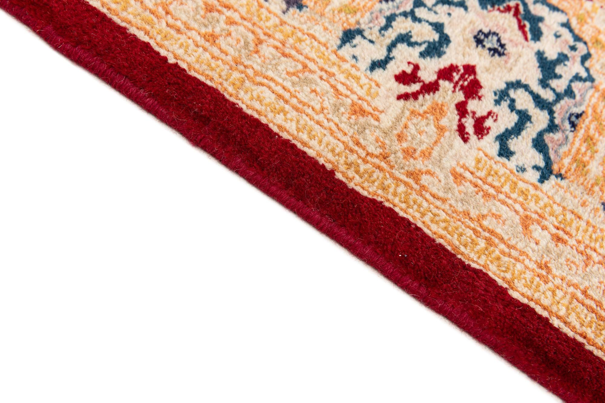 6' 5 x 9' 5 Hand Knotted Kerman Wool Rug
