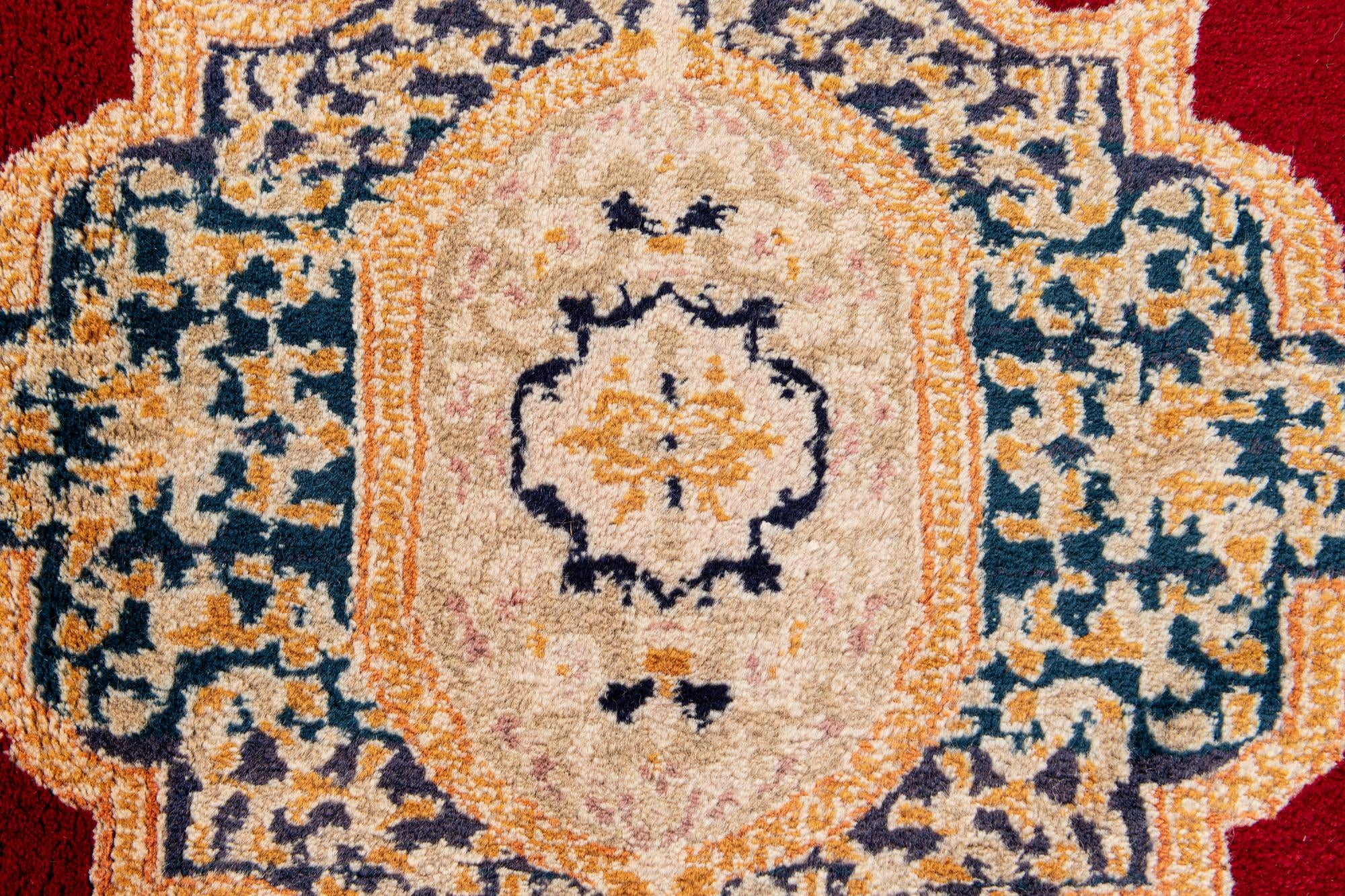 6' 5 x 9' 5 Hand Knotted Kerman Wool Rug
