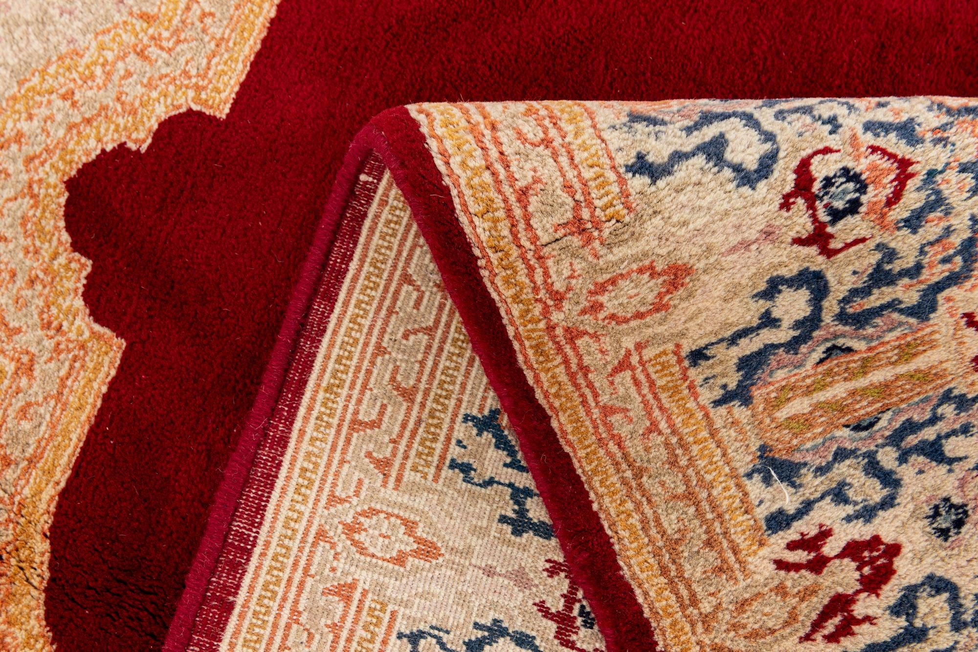 6' 5 x 9' 5 Hand Knotted Kerman Wool Rug