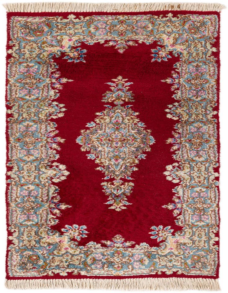 Detail image of 2' 5 x 4' 8 Hand Knotted Kerman Wool Rug
