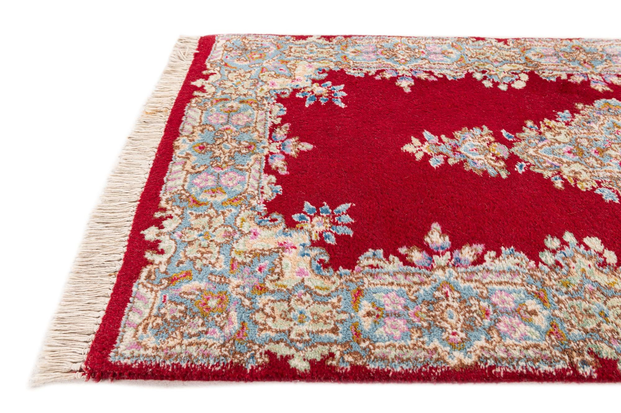 2' 6 x 4' 9 Hand Knotted Kerman Oriental Wool Rug
