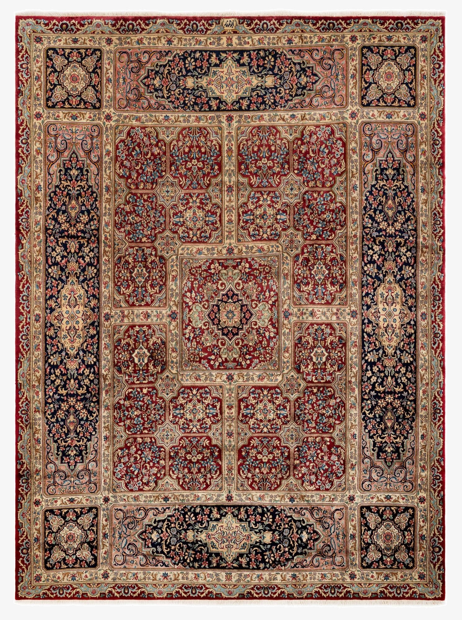 8' 2 x 11' 1  Hand Knotted Kerman Persian Wool Rug