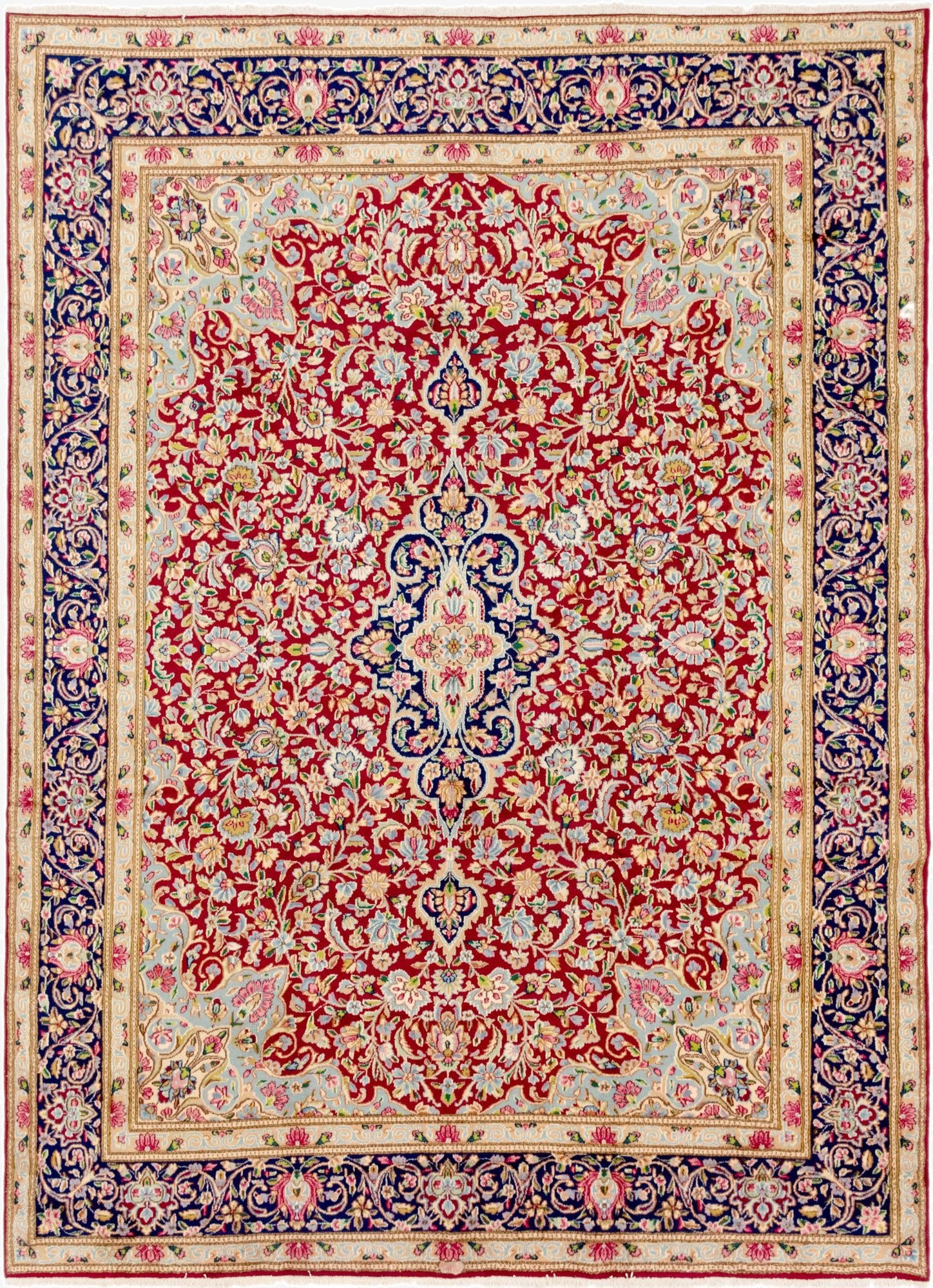 9' 9 x 13' 4  Hand Knotted Kerman Persian Wool Rug