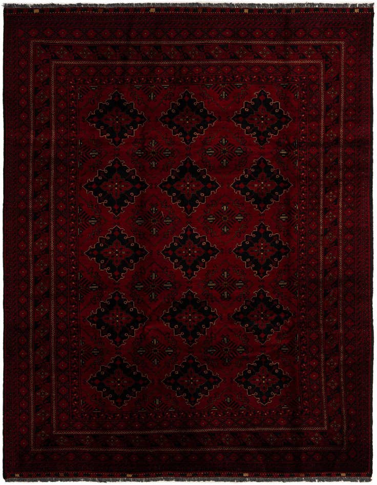 Detail image of 6' 6 x 9' 10 Hand Knotted Khal Mohammadi Wool Rug