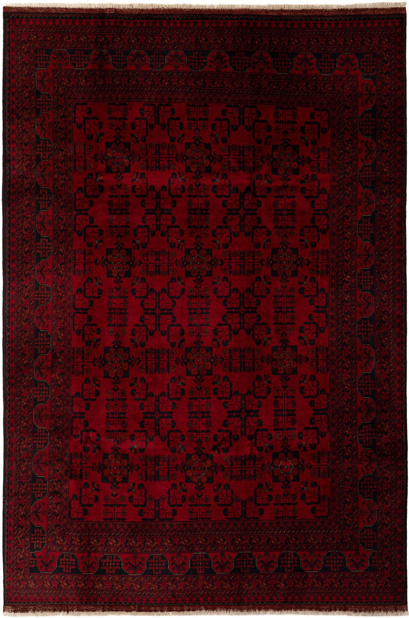 6' 7 x 9' 9 Hand Knotted Khal Mohammadi Wool Rug