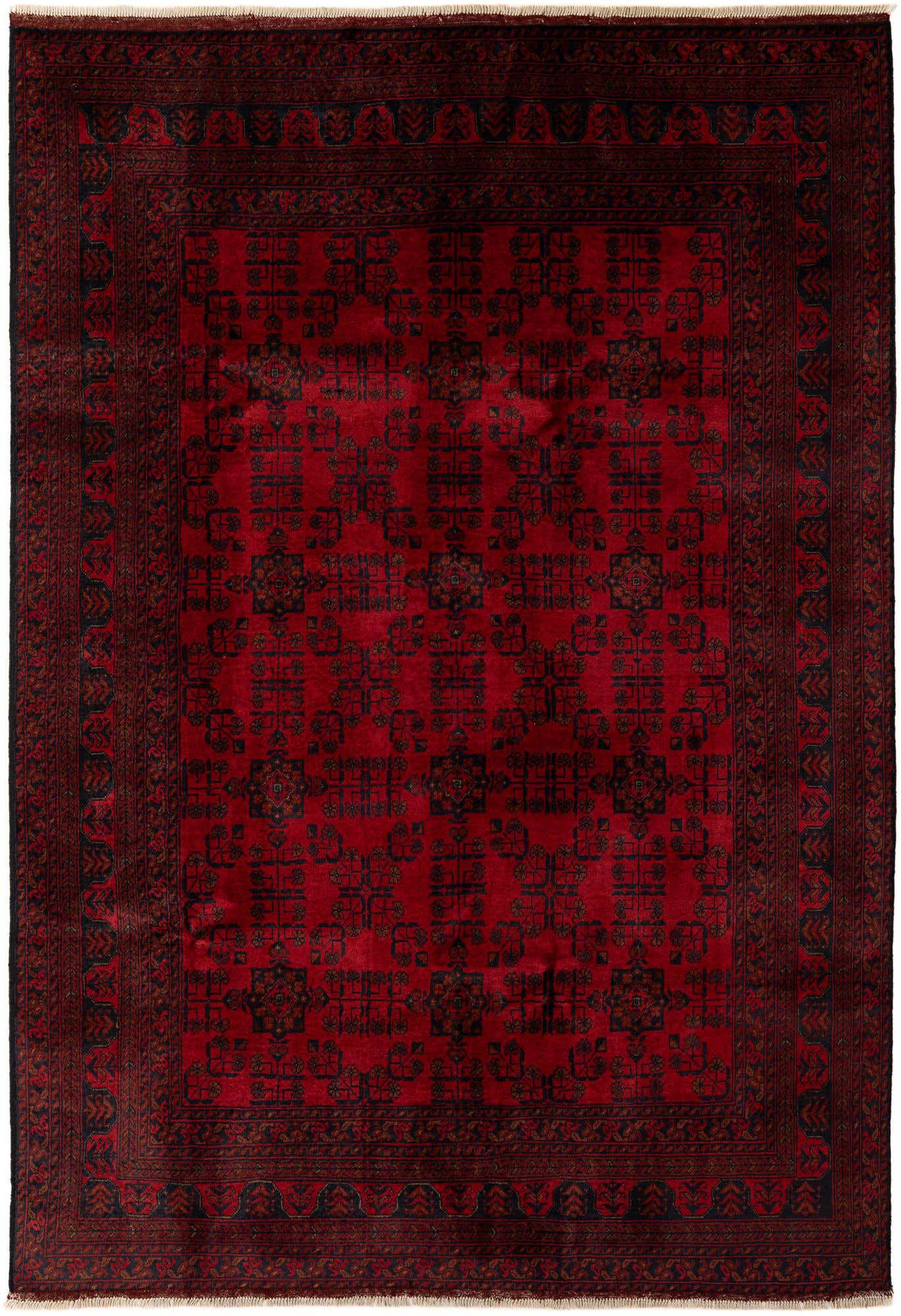 6' 7 x 9' 8 Hand Knotted Khal Mohammadi Wool Rug