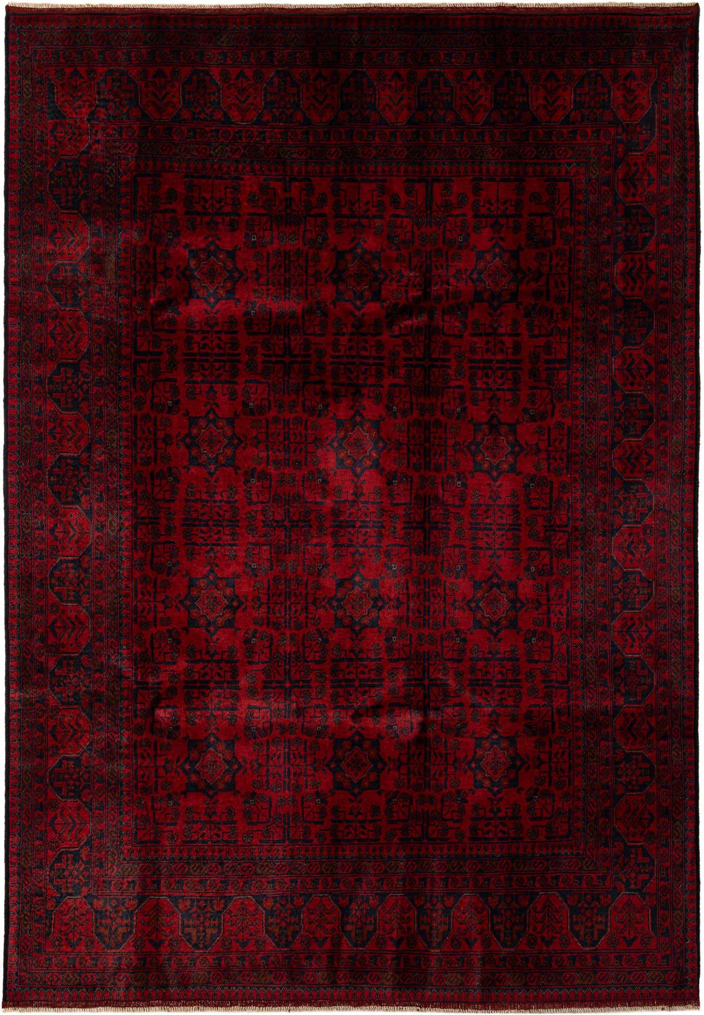 6' 7 x 9' 7 Hand Knotted Khal Mohammadi Wool Rug