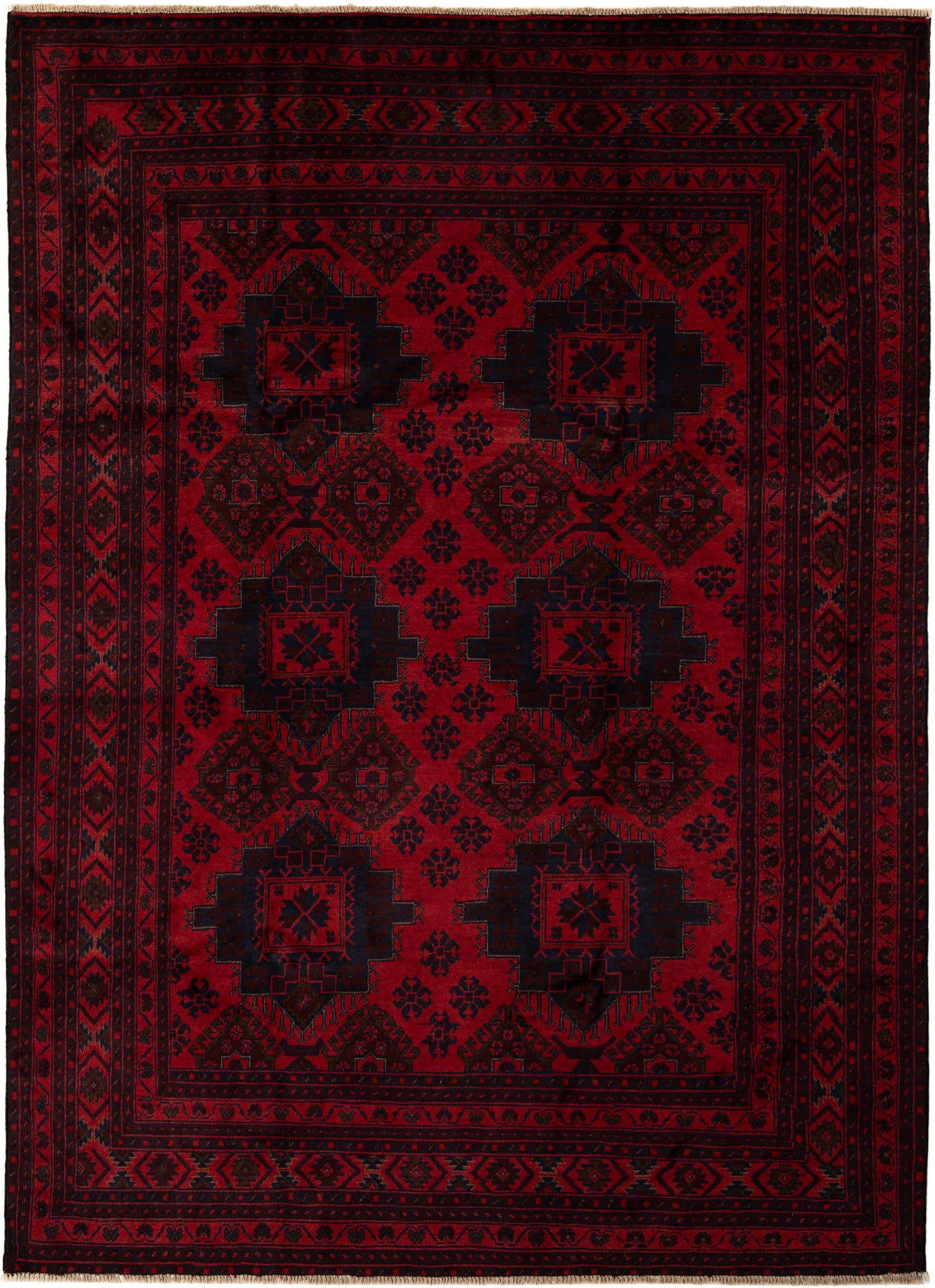 6' 8 x 9' 6 Hand Knotted Khal Mohammadi Wool Rug