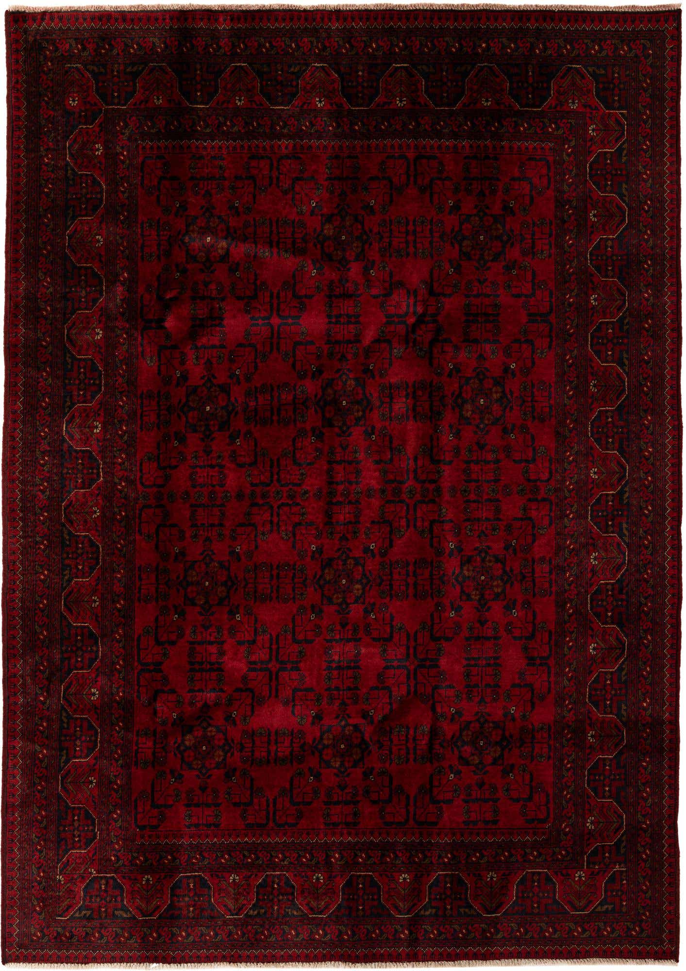 6' 8 x 9' 5 Hand Knotted Khal Mohammadi Wool Rug