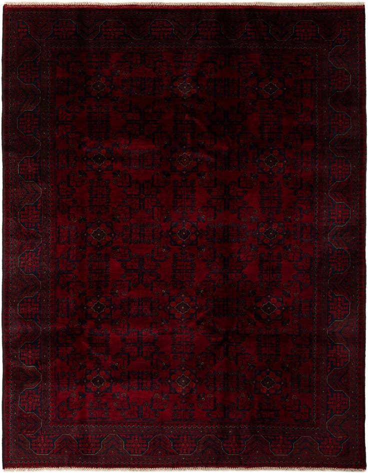 Detail image of 6' 6 x 9' 7 Hand Knotted Khal Mohammadi Wool Rug