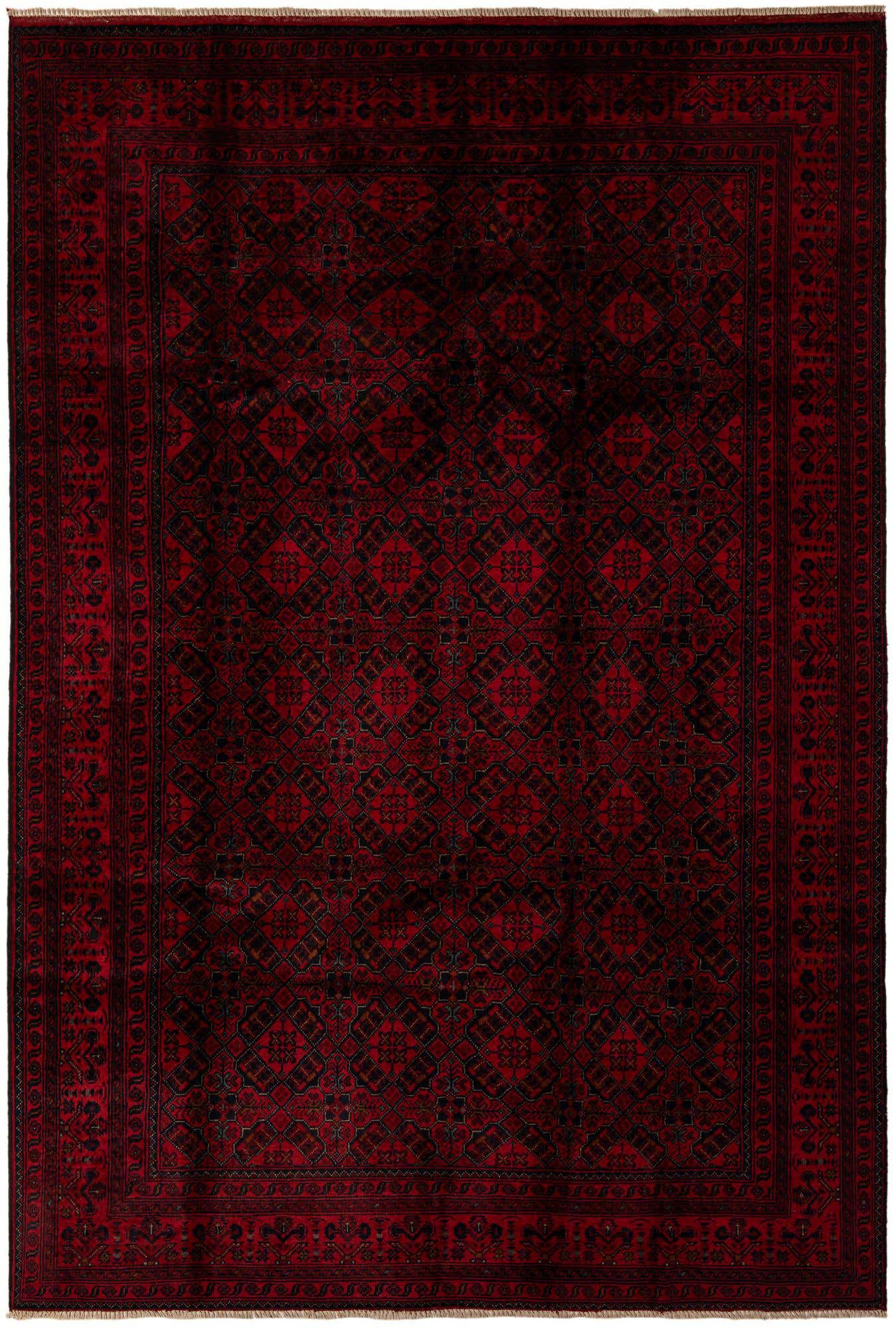 6' 7 x 9' 9 Hand Knotted Khal Mohammadi Wool Rug