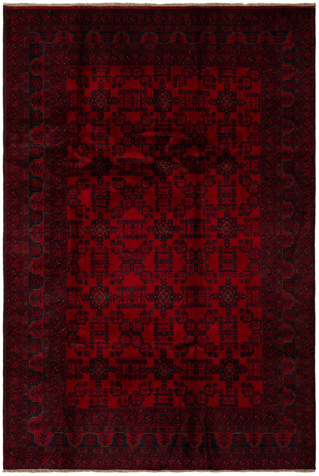 6' 7 x 9' 8 Hand Knotted Khal Mohammadi Wool Rug