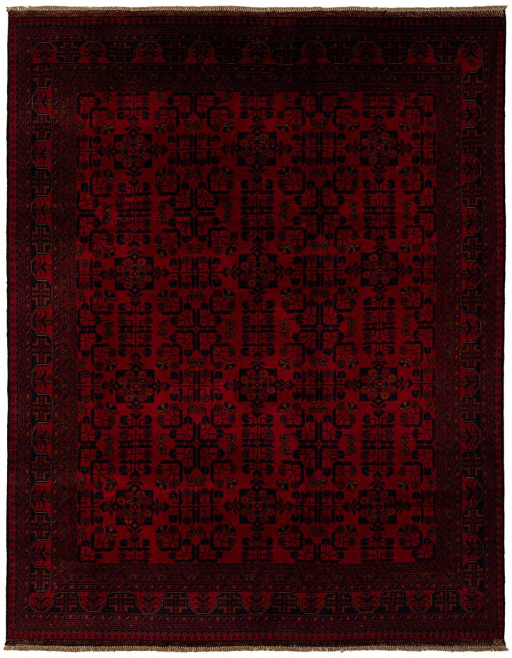 Detail image of 6' 8 x 9' 7 Hand Knotted Khal Mohammadi Wool Rug