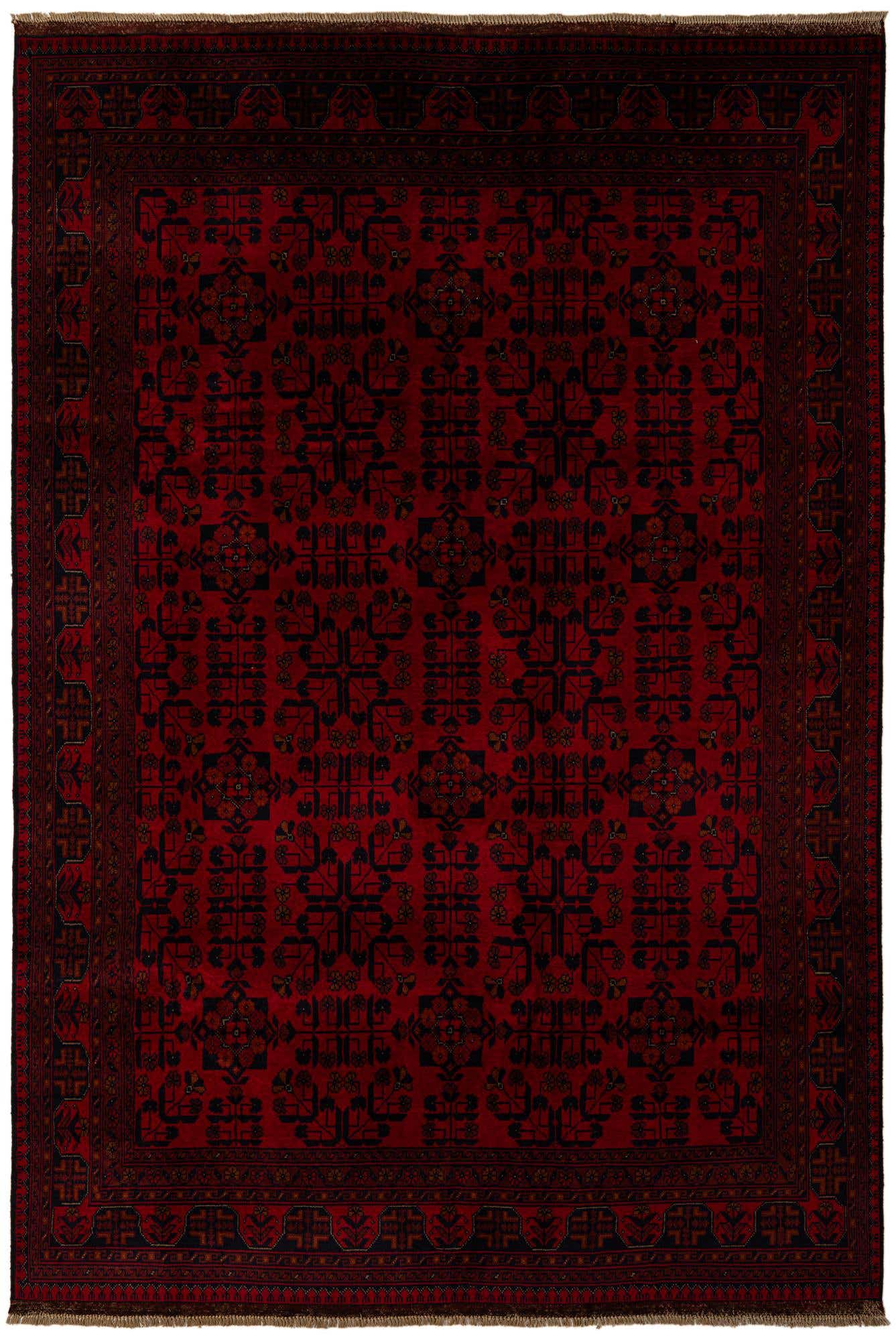6' 8 x 9' 7 Hand Knotted Khal Mohammadi Wool Rug