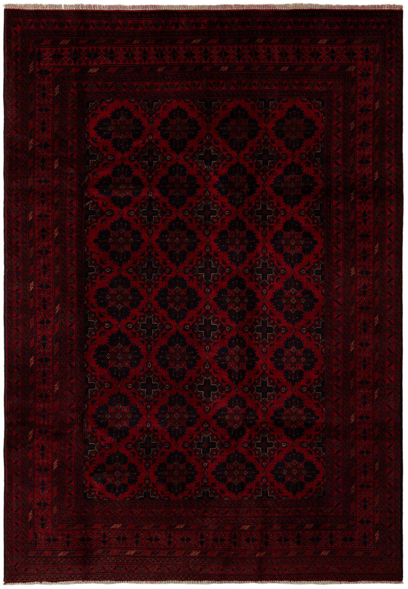6' 8 x 9' 5 Hand Knotted Khal Mohammadi Wool Rug