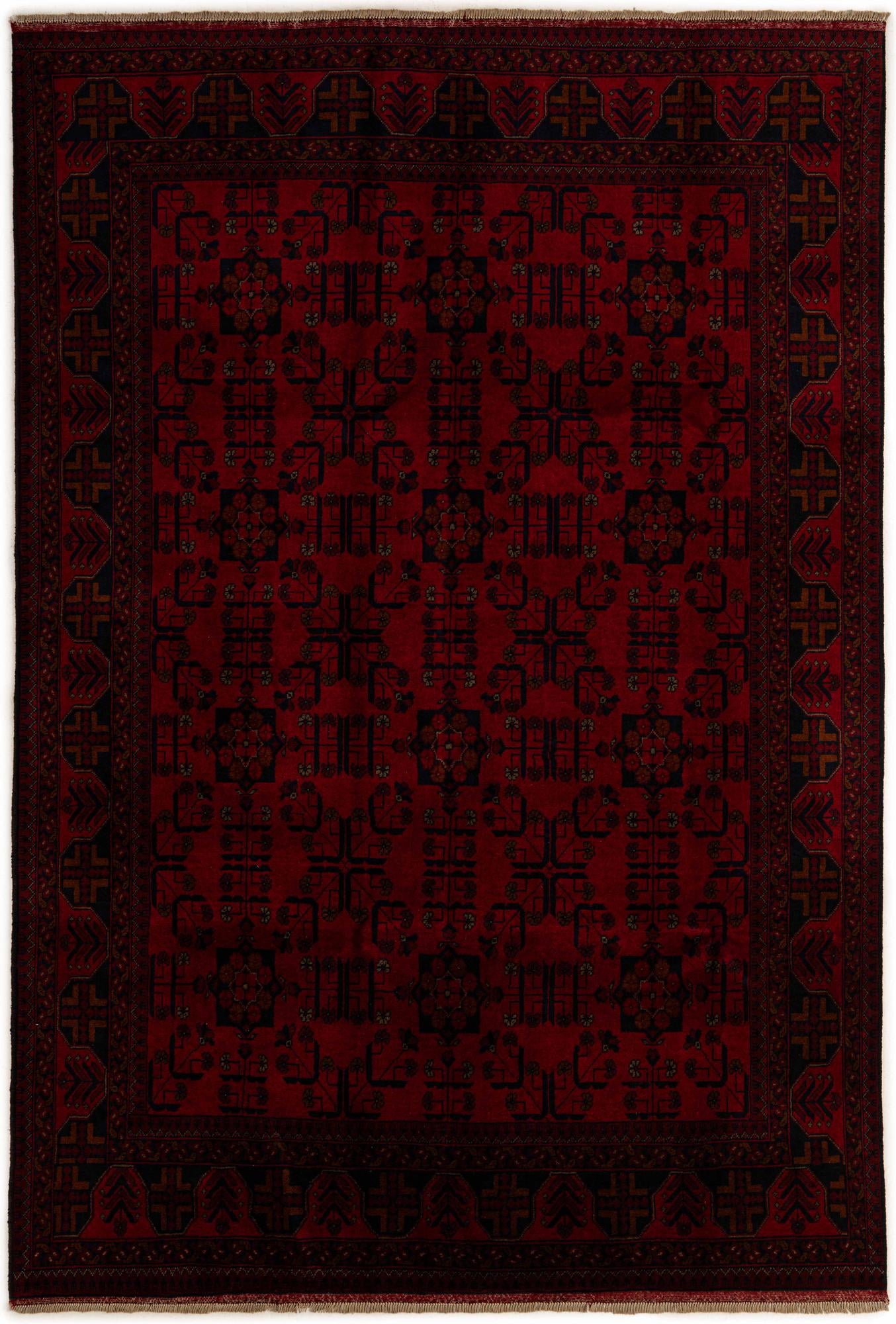 6' 7 x 9' 8 Hand Knotted Khal Mohammadi Wool Rug