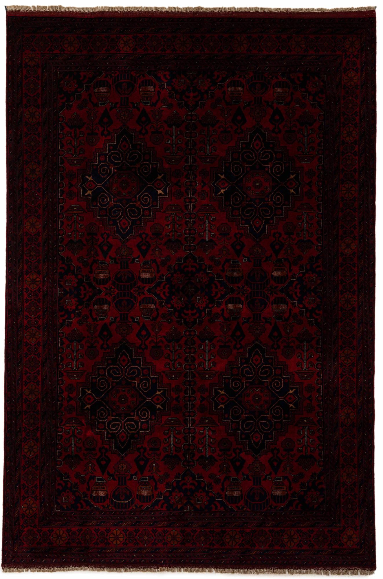 6' 7 x 9' 8 Hand Knotted Khal Mohammadi Wool Rug