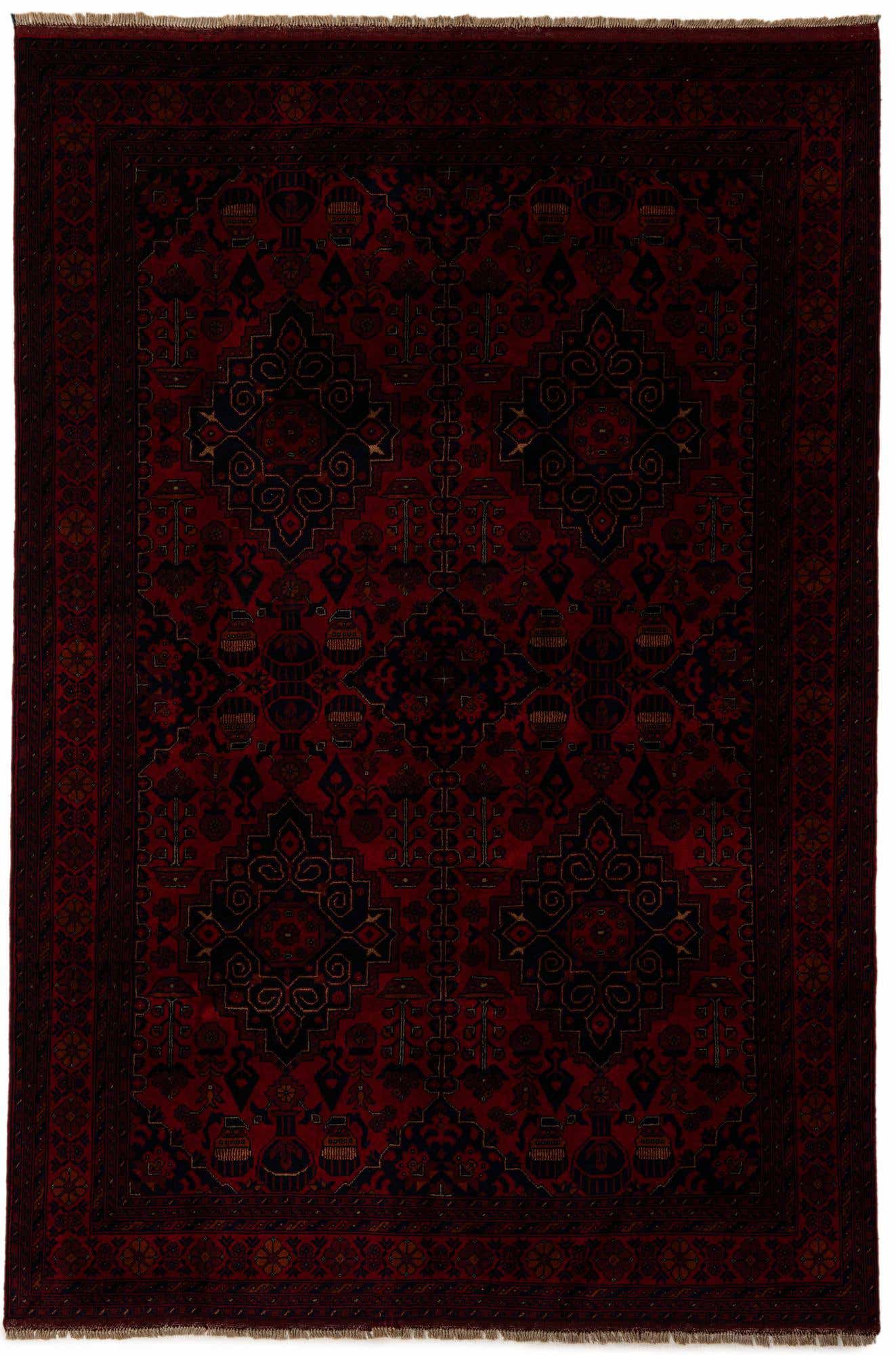 6' 7 x 9' 8 Hand Knotted Khal Mohammadi Wool Rug