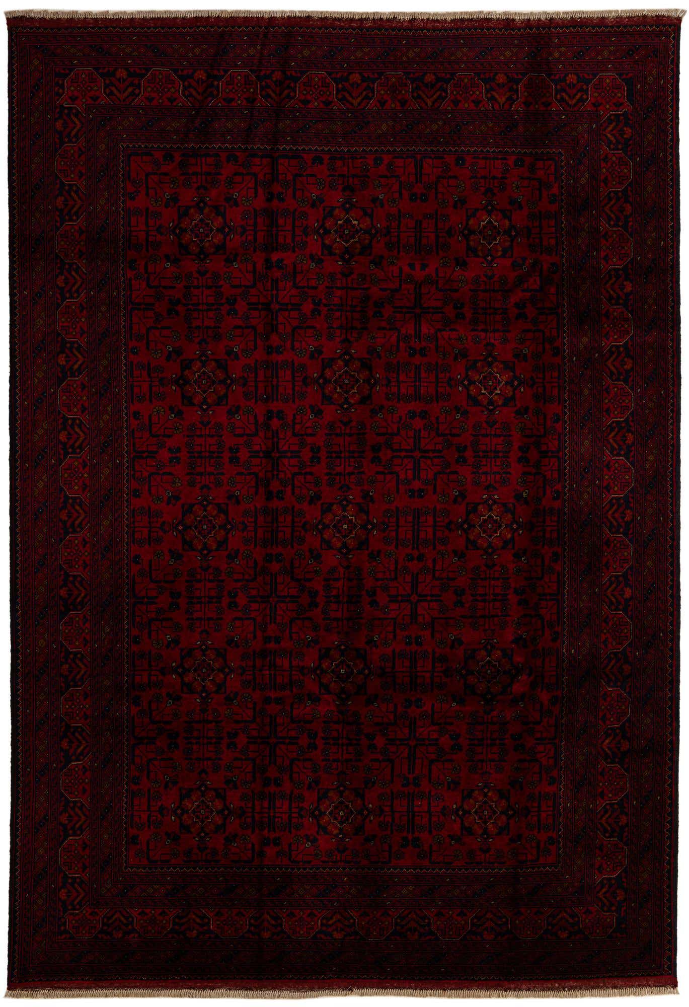 6' 8 x 9' 7 Hand Knotted Khal Mohammadi Wool Rug