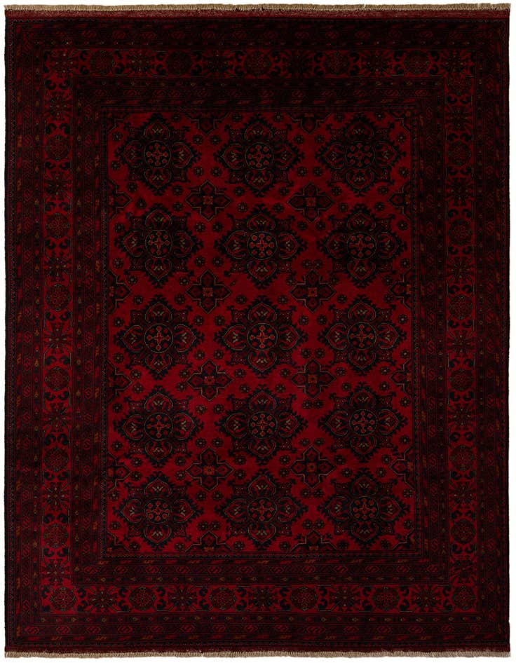 Detail image of 6' 6 x 9' 8 Hand Knotted Khal Mohammadi Wool Rug