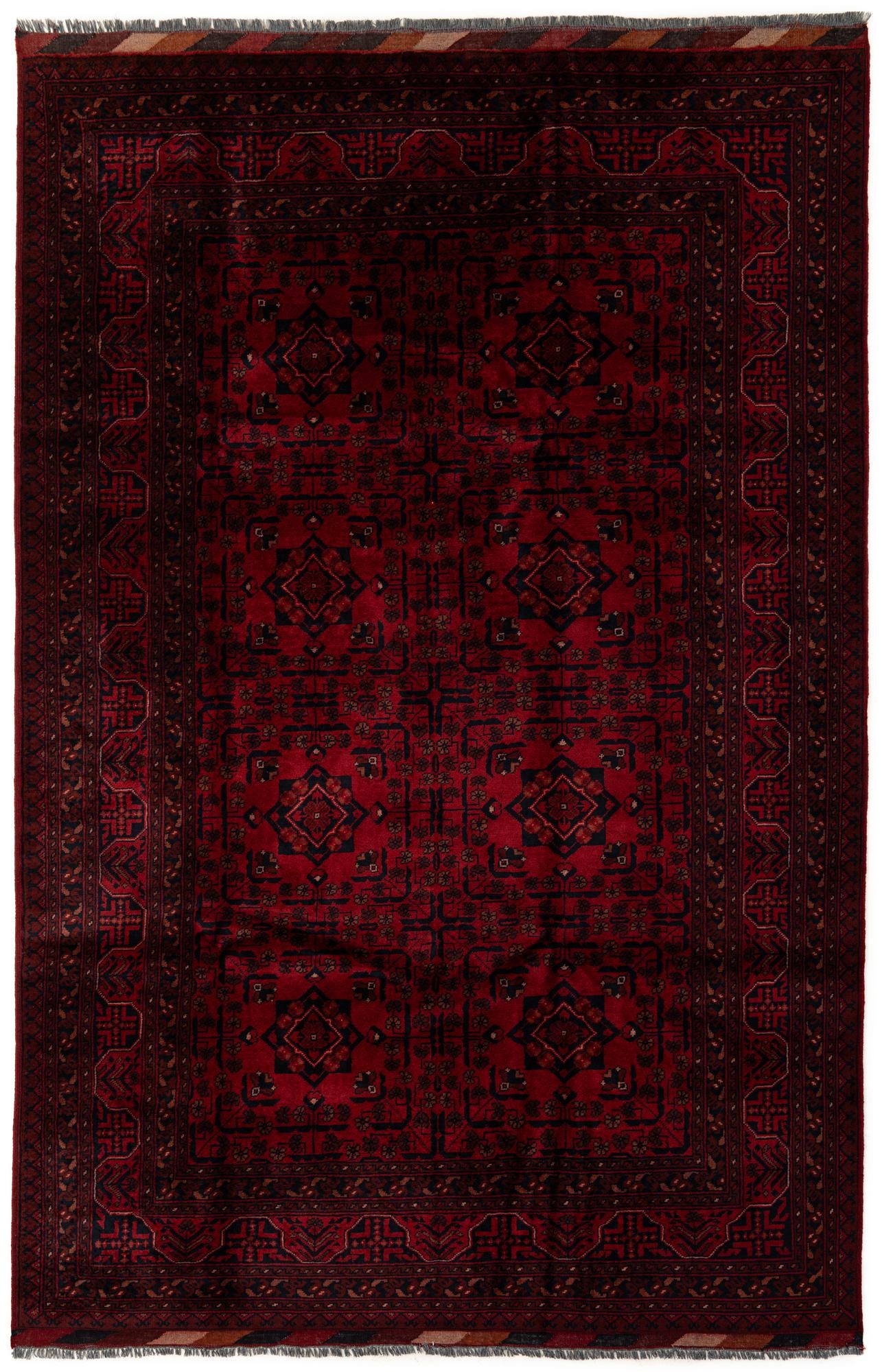6' 7 x 9' 10 Hand Knotted Khal Mohammadi Wool Rug