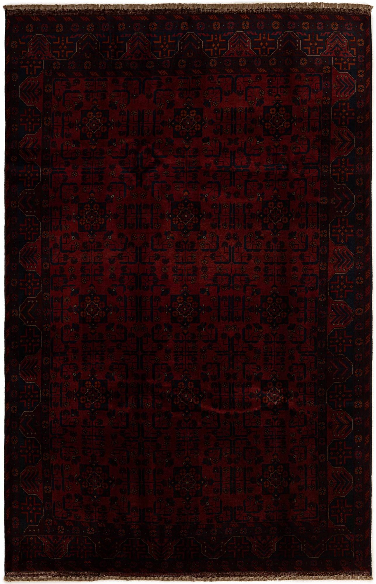 6' 6 x 10' 2 Hand Knotted Khal Mohammadi Wool Rug