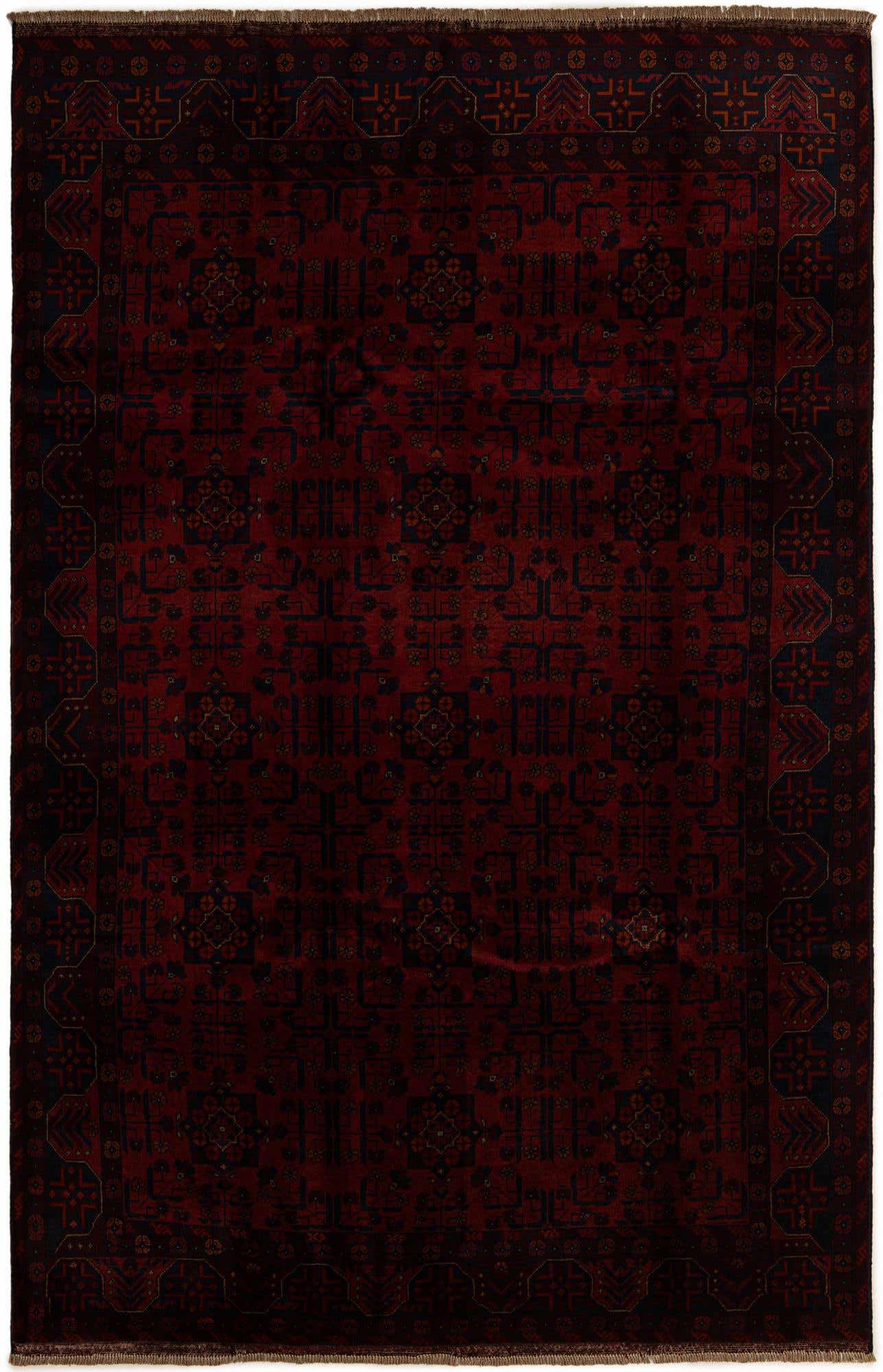 6' 6 x 10' 2 Hand Knotted Khal Mohammadi Wool Rug