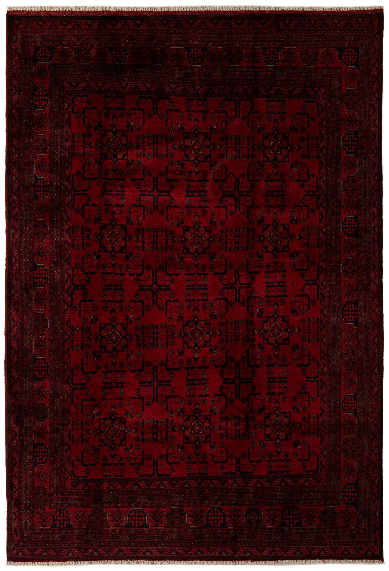 6' 7 x 9' 10 Hand Knotted Khal Mohammadi Wool Rug