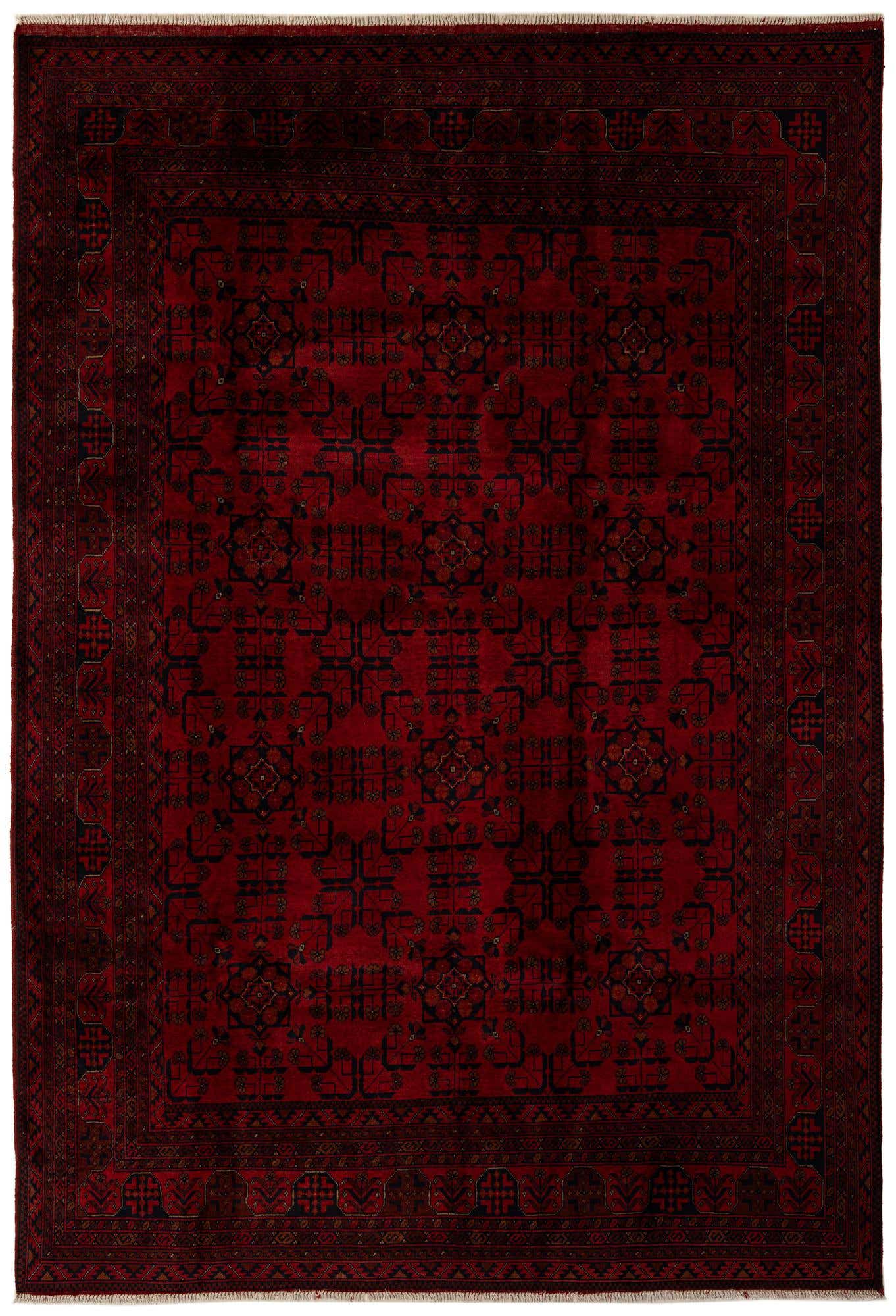6' 7 x 9' 10 Hand Knotted Khal Mohammadi Wool Rug