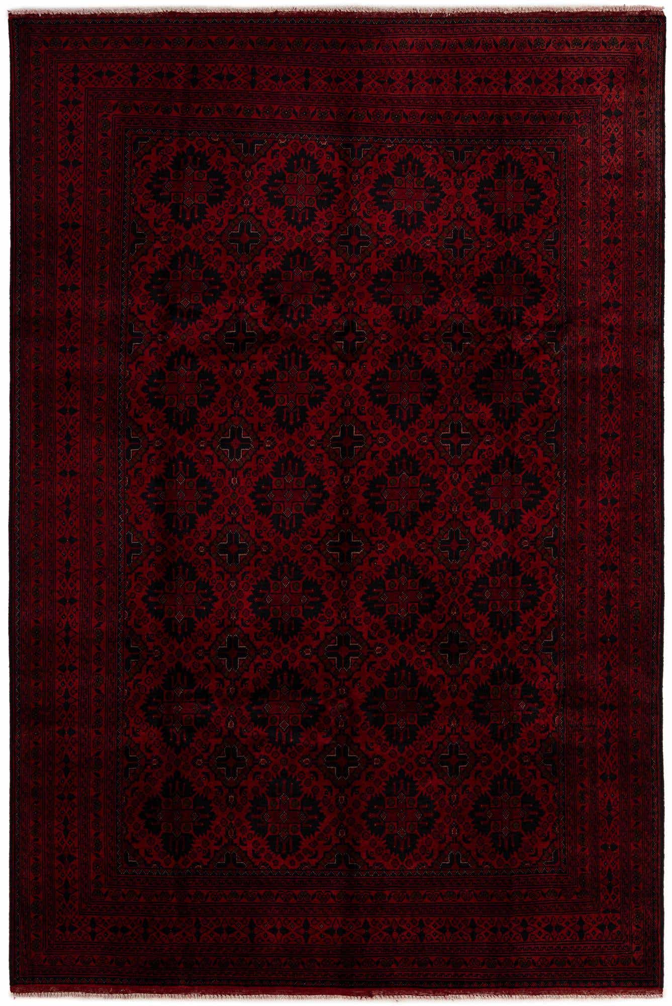 6' 7 x 10' Hand Knotted Khal Mohammadi Wool Rug