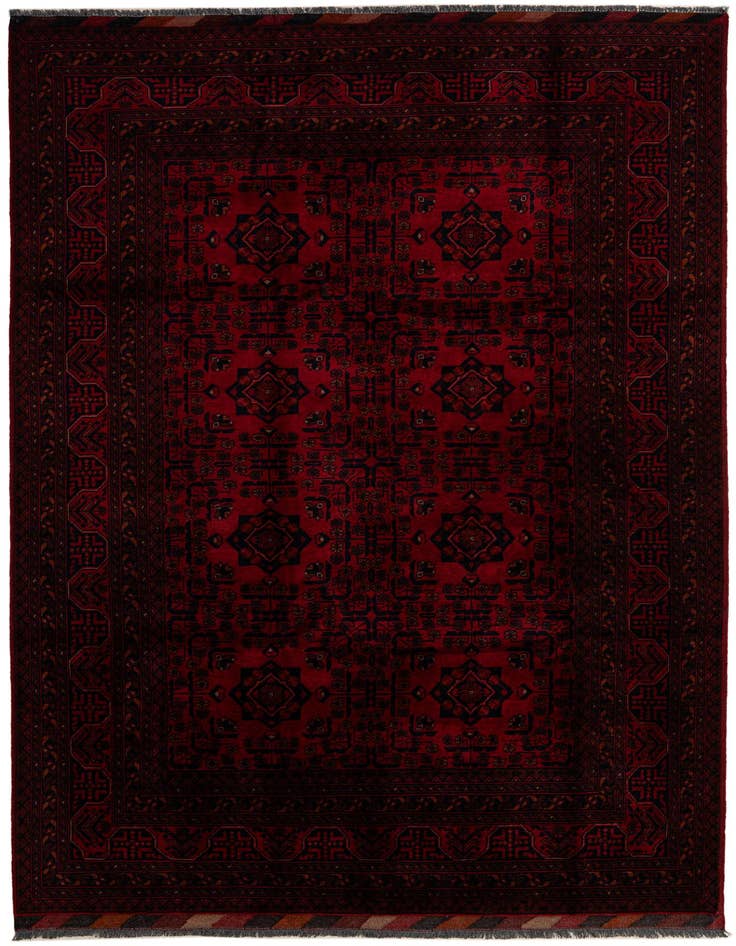 Detail image of 6' 6 x 9' 10 Hand Knotted Khal Mohammadi Wool Rug