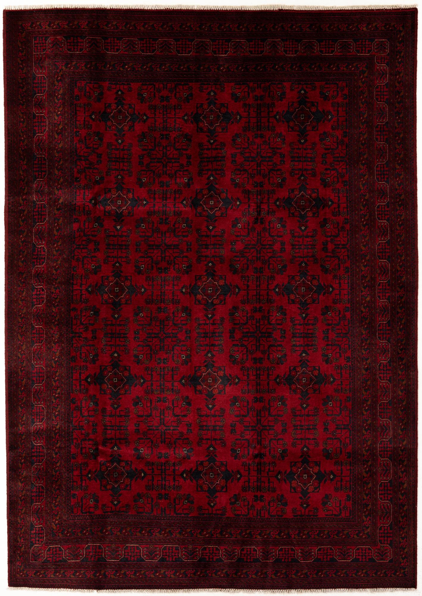 6' 9 x 9' 8 Hand Knotted Khal Mohammadi Wool Rug