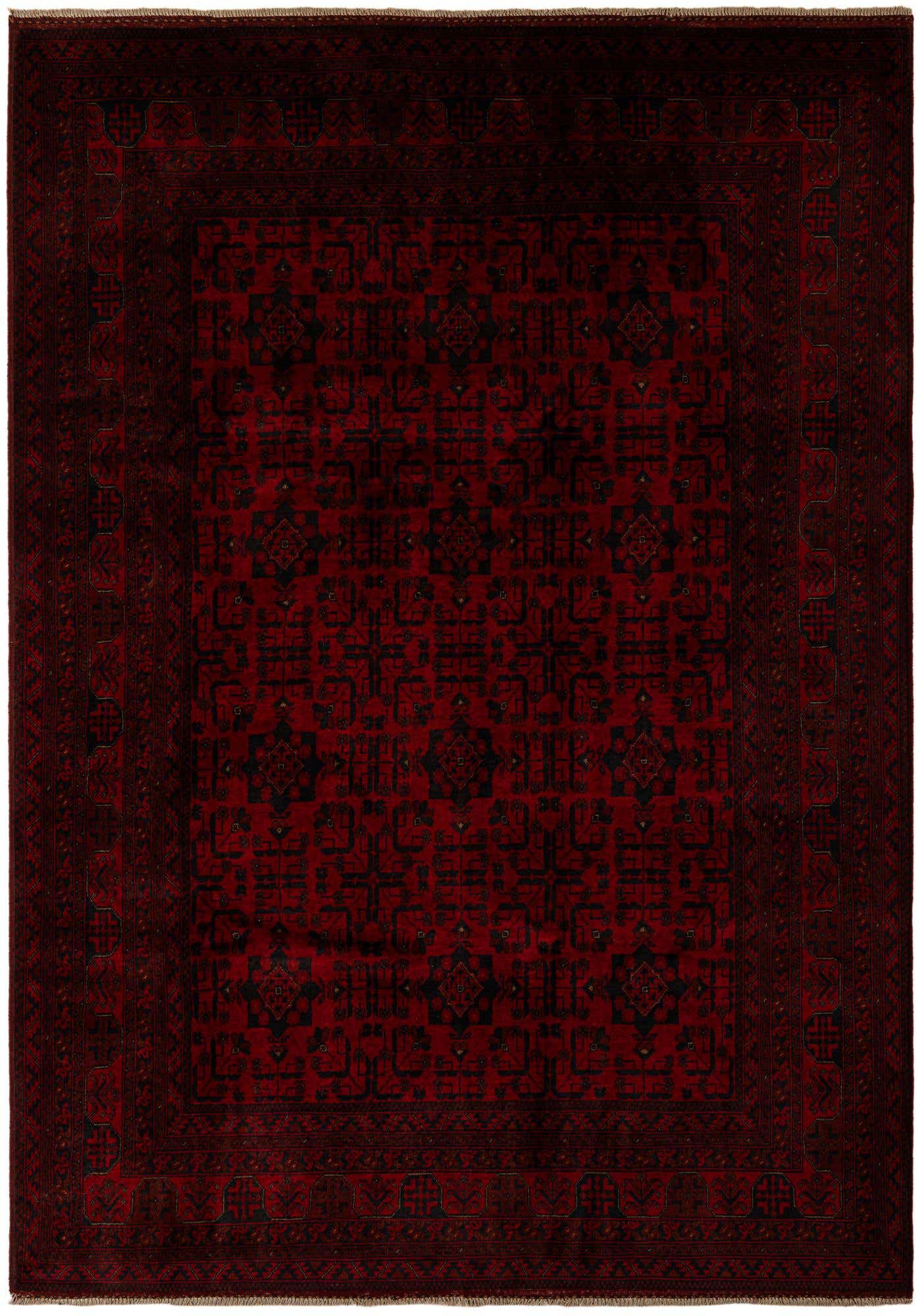 6' 10 x 9' 8 Hand Knotted Khal Mohammadi Wool Rug
