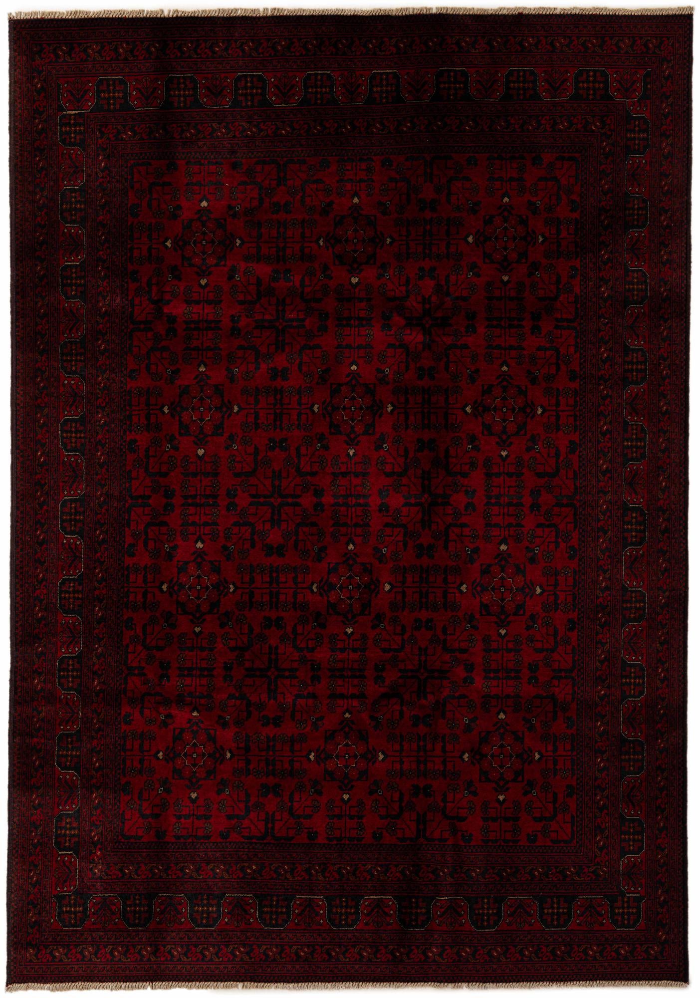 6' 9 x 9' 7 Hand Knotted Khal Mohammadi Wool Rug