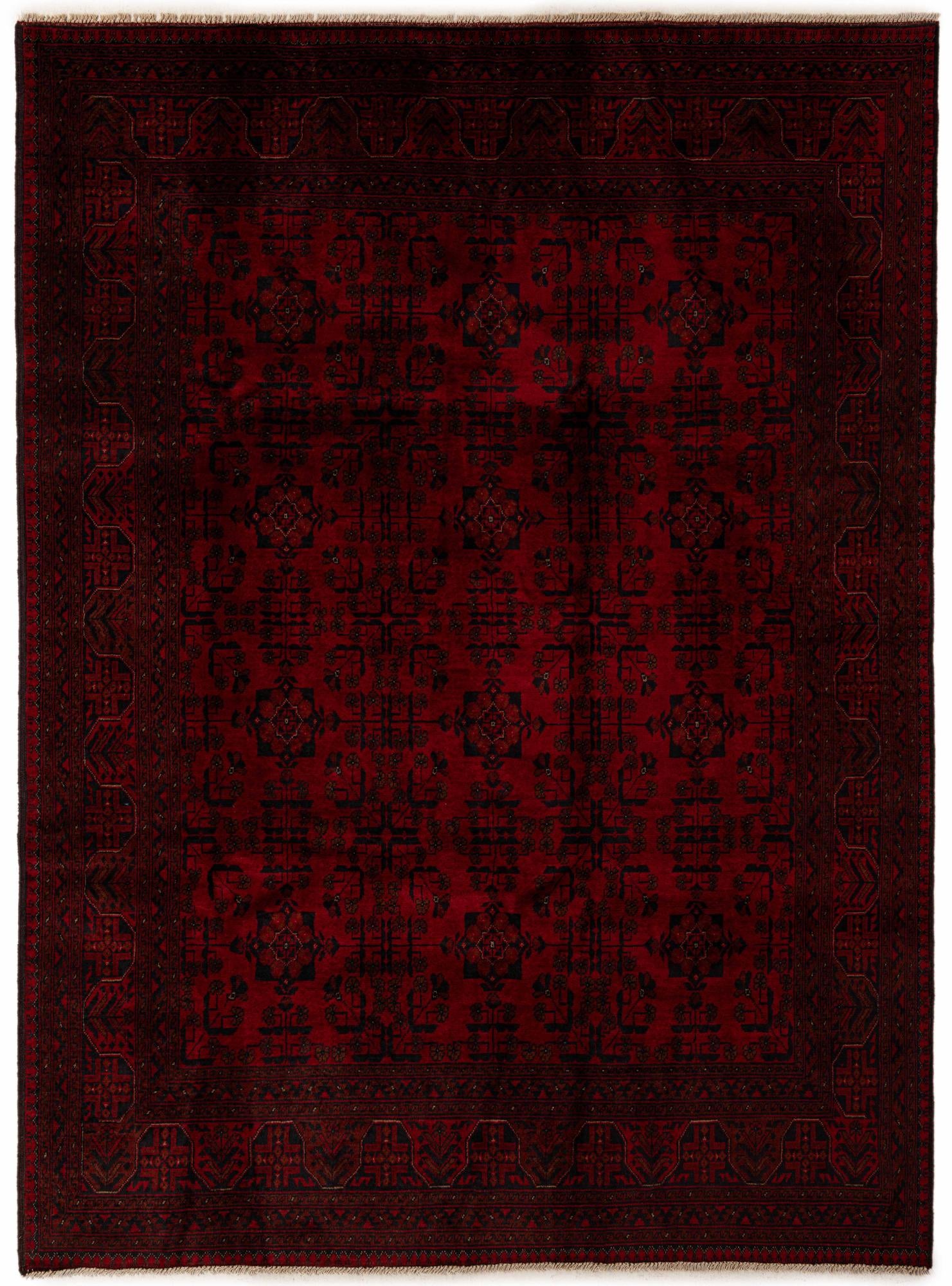 6' 11 x 9' 6 Hand Knotted Khal Mohammadi Wool Rug