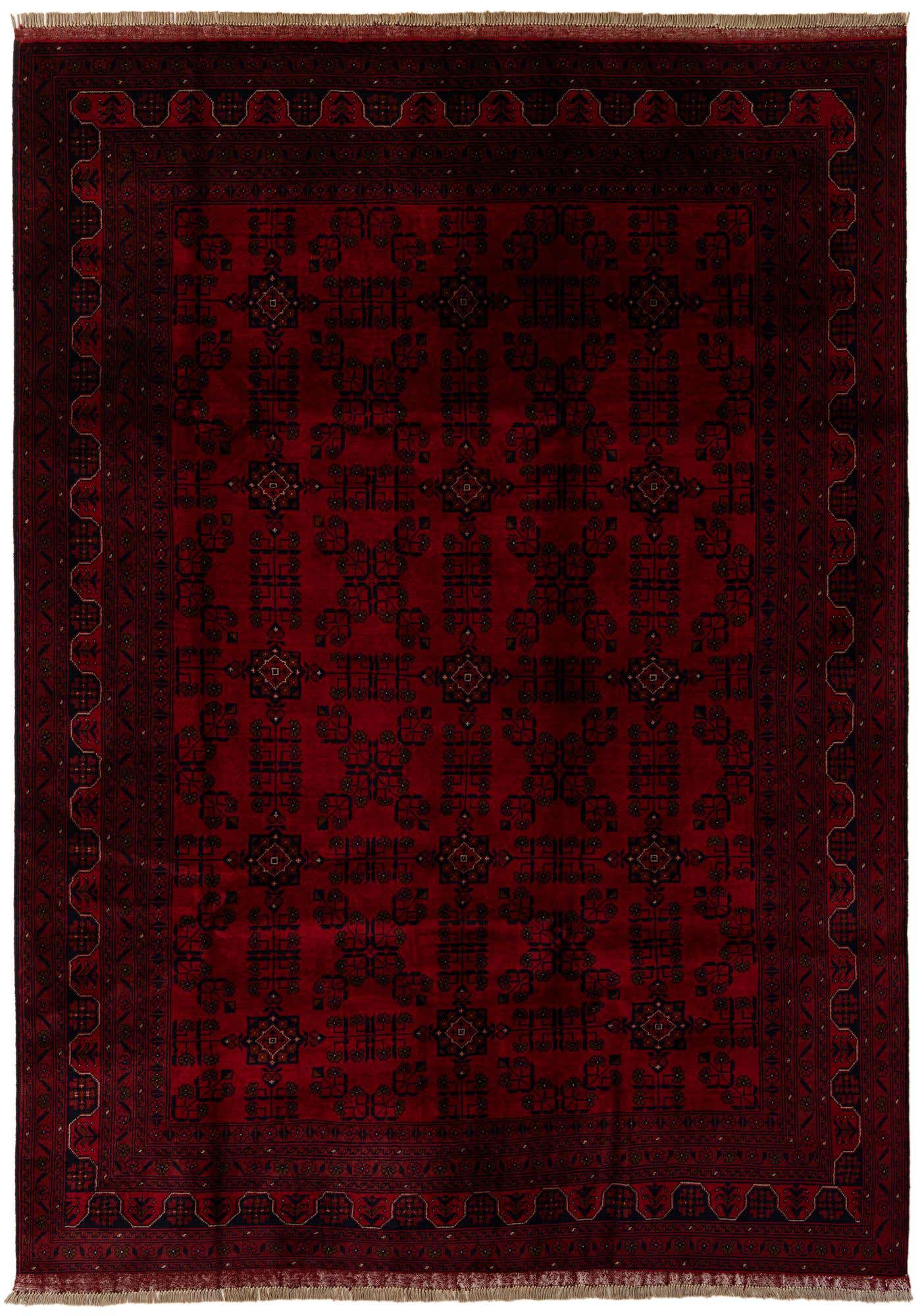6' 9 x 9' 8 Hand Knotted Khal Mohammadi Wool Rug