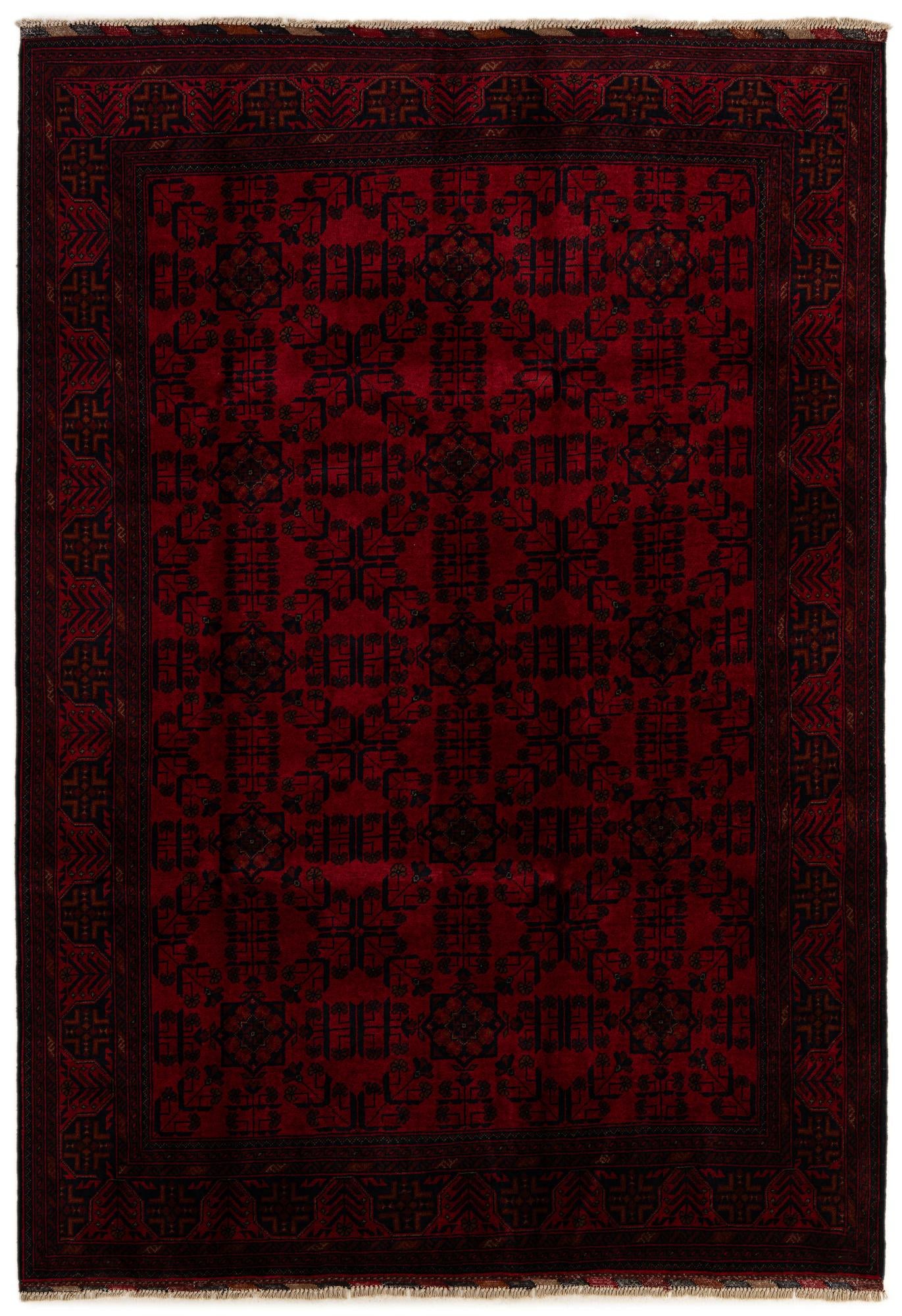 6' 8 x 9' 8 Hand Knotted Khal Mohammadi Wool Rug