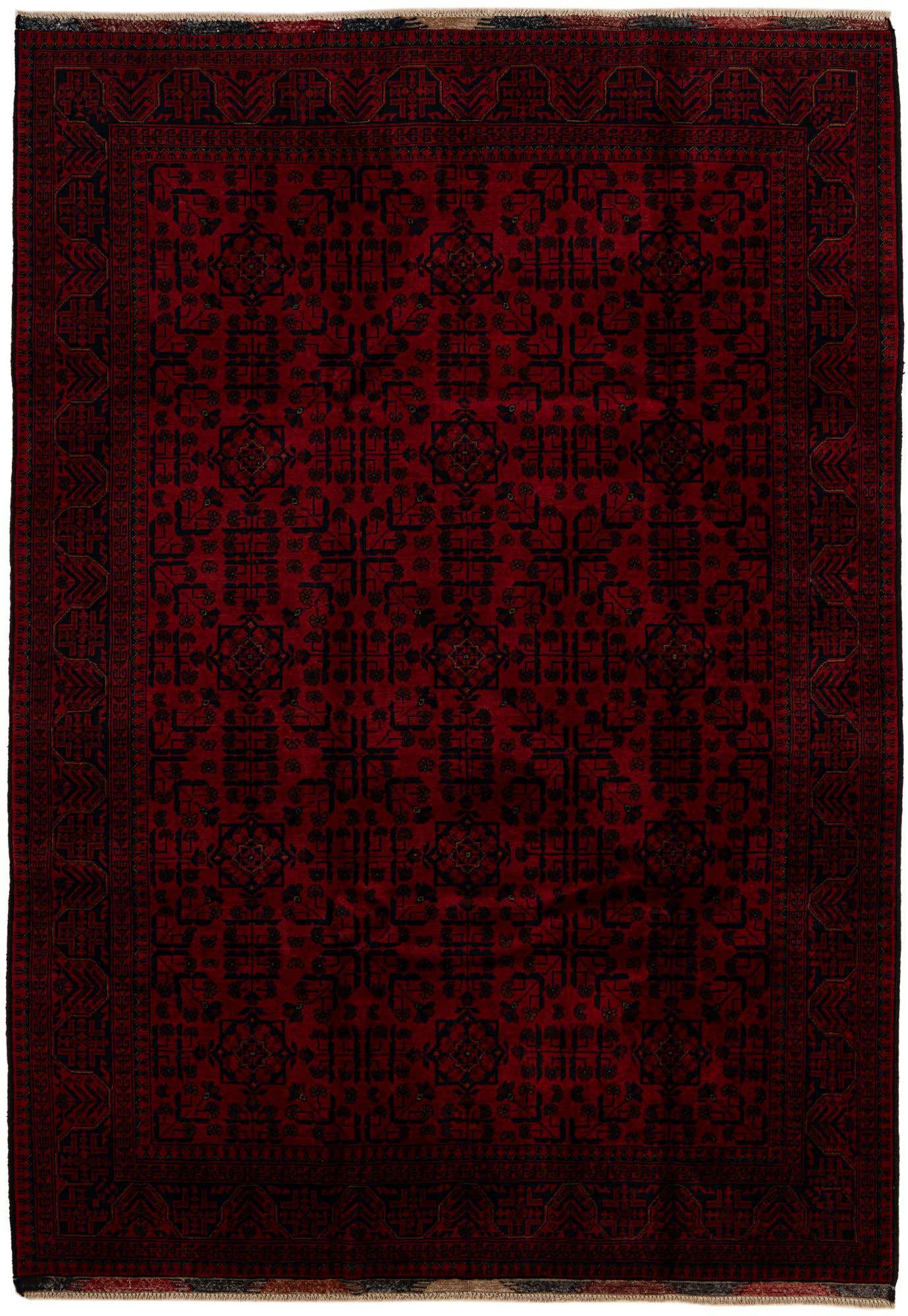 6' 8 x 9' 9 Hand Knotted Khal Mohammadi Wool Rug