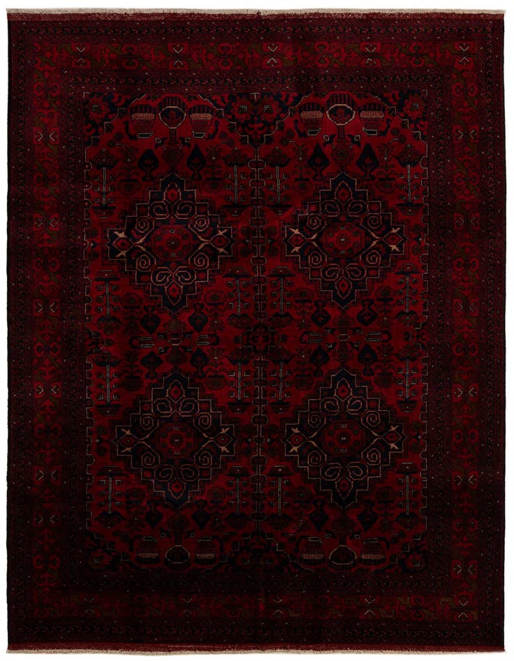Detail image of 6' 8 x 9' 9 Hand Knotted Khal Mohammadi Wool Rug