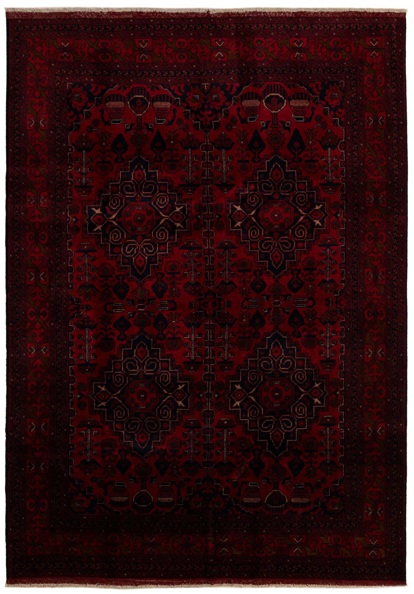 6' 8 x 9' 9 Hand Knotted Khal Mohammadi Wool Rug